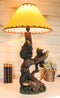 Ebros Whimsical 3 Adventurous Black Bear Cubs Climbing Stunted Tree Table Lamp