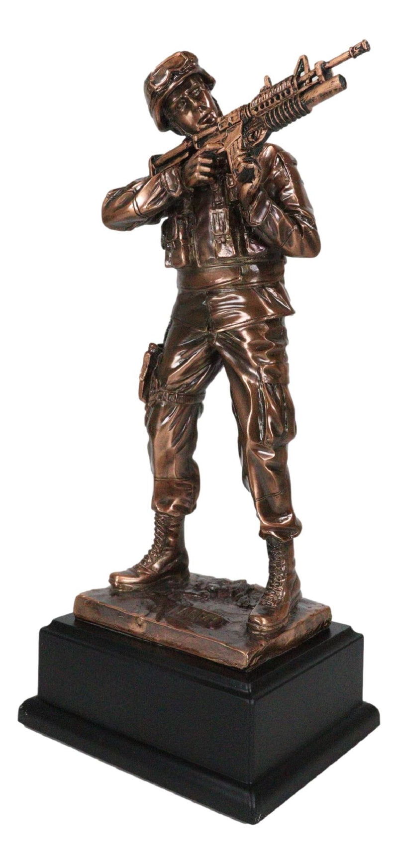 Ebros Men Of Duty Decorated Army Soldier Aiming With Rifle Figurine 11.5"Tall
