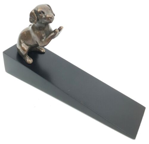 Brass Made Adorable Begging Labrador Retriever Dog Door Stop Stopper Wedge