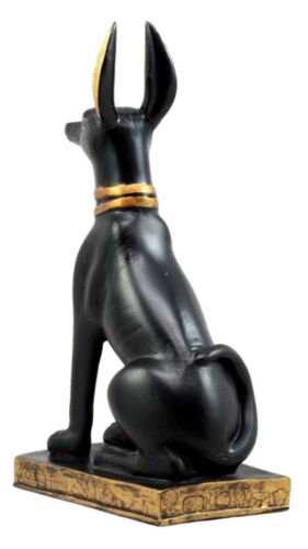 Sitting Ancient Egyptian God Anubis Jackal Dog Figurine 5"H God of The Afterlife