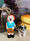Ouch! Lady And The Tramp Dog Kissing Magnetic Ceramic Salt Pepper Shakers Set