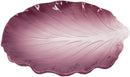 Ebros 9.25" Wide Red Cabbage Leaf Shaped Serving Plate or Dish Platter Set Of 3