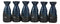 Glazed Ceramic Blue And Black Japanese Wine Sake Tokkuri Flask Pack of 6 Flasks