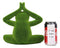 Ebros Meditating Yoga Frog Garden Statue in Flocked Artificial Moss Finish