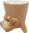 Ebros Bottoms Up Acrobatic Chocolate Dog Coffee Mug Drink Cup 11oz Decor