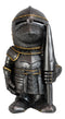 Anime Chibi Medieval Knight Suit Of Armor With Jousting Lance Pike Figurine 4"H