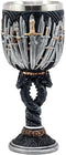Ebros Set of 3 Valyrian Steel Blade Swords And Armory & Double Dragon Goblet Mug