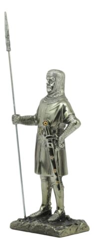 Medieval Holy Roman Empire Crusader Pikeman Statue Suit Of Armor Halberdier