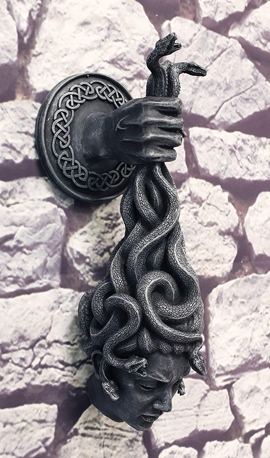 Ebros Greek Goddess Medusa Hanging from Perseus Hand Wall Decor Plaque 12.25" H - Ebros Gift