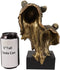 Ebros Gift 9" Tall Black Bear and Cub Head Bust Figurine with Black Pedestal