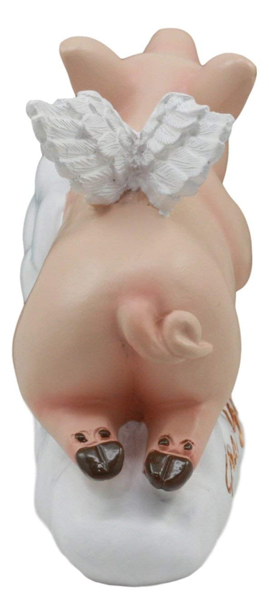 Ebros When Pigs Fly Heavens Flying Pig With Angel Wings On Cloud 9 Statue 4"L