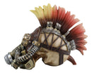 Ebros Steampunk Mohawk Punk Marauder Skull Wearing Strapped Gas Mask Figurine