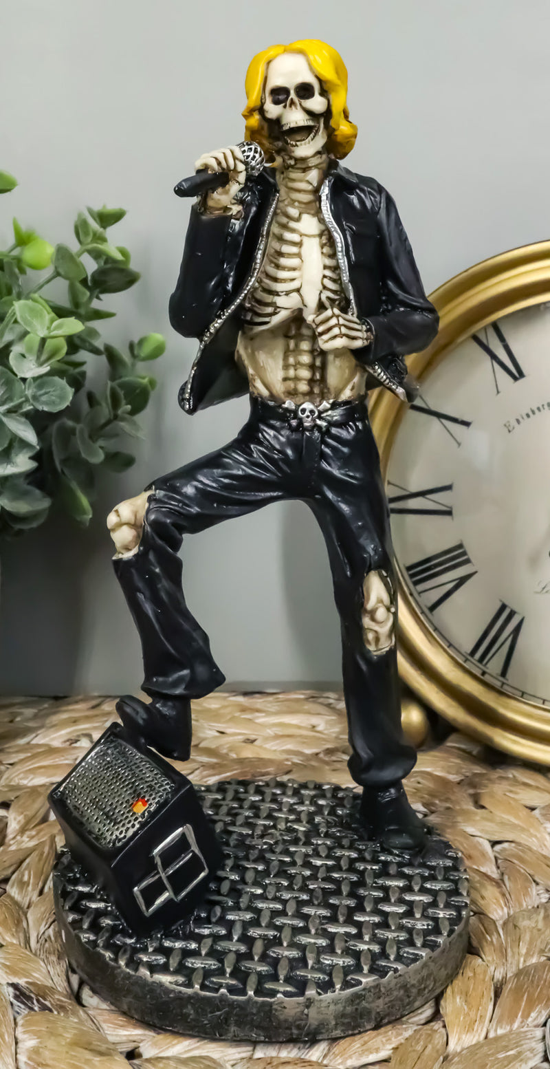 Day Of The Dead Skeleton Rock Band Lead Singer Figurine Underworld Entertainment