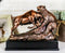 Ebros Wall Street Charging Bull Goring Bear Bronze Electroplated Figurine