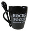 Witchcraft Wicca Hocus Pocus Crescent Moon Stars Coffee Mug And Spoon Set