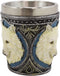 Pack Of 2 Full Moon Mythical Spirit Alpha Grey And White Wolf 2-Oz Shot Glasses