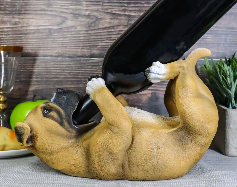 Ebros Canine Pedigree Adorable Fawn Boxer Dog Wine Oil Bottle Holder Figurine Kitchen