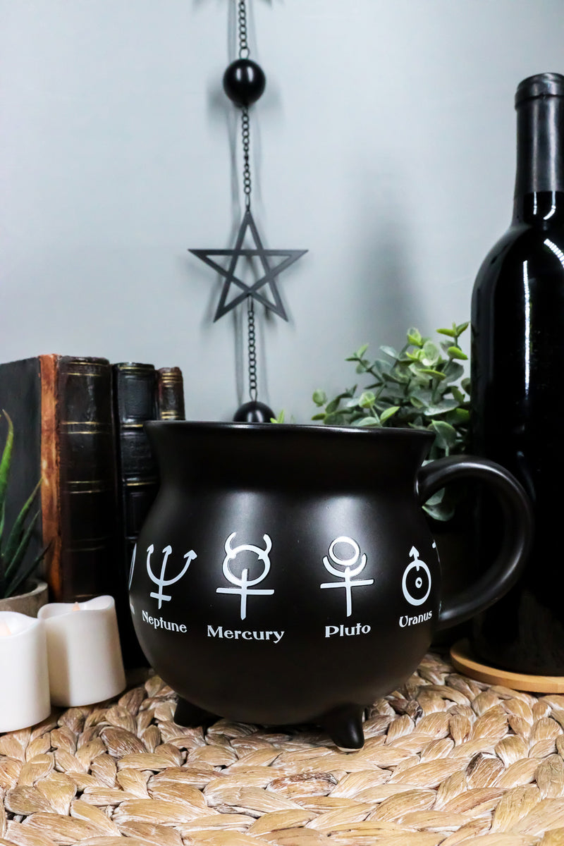 Astrological Solar Alchemy Symbols Cauldron Porcelain Soup Bowl Large Coffee Mug