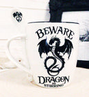 Ebros Altar Drake Beware Dragon Is Stirring Cocoa Tea Coffee Cup Mug And Spoon Set