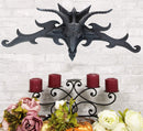 Ebros Large 34" Wide Goat of Mendes Baphomet Head with Pentagram Star and Hell Fire Wings Wall Decor Plaque Entrance Overdoor Pediment Door Hanger 3D Wall Art Horned God