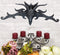 Ebros Large 34" Wide Goat of Mendes Baphomet Head with Pentagram Star and Hell Fire Wings Wall Decor Plaque Entrance Overdoor Pediment Door Hanger 3D Wall Art Horned God