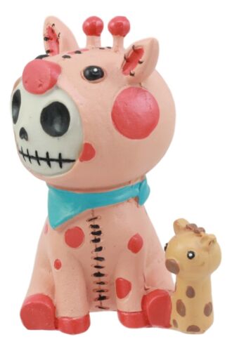 Furry Bones Kirin Pink Polkadot Giraffe Figurine 3"H Voodoo Skeleton Furrybones