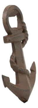 Rustic Solid Cast Iron Nautical Coastal Ship Anchor Beer Bottle Opener Set Of 4