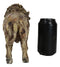 Native American Grassland Plains Wild Bison Buffalo Faux Wooden Resin Sculpture