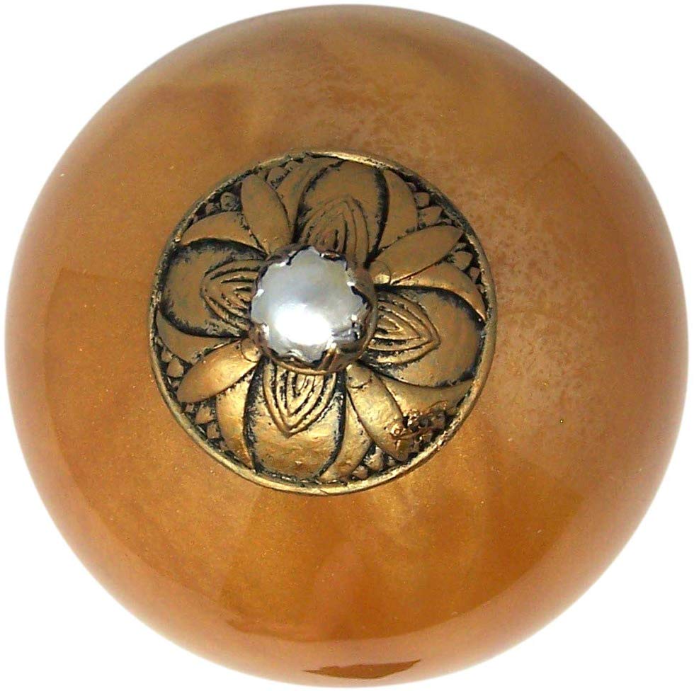 Ebros Egyptian Isis Kneeling with Open Wings Golden Sandstorm Ball Statue 7"H - Ebros Gift