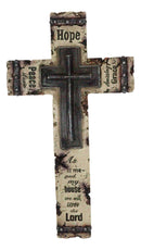 Rustic Western Christian Love Hope Peace Amazing Grace Bible Verse Wall Cross