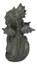 Fantasy Fiery Romance Dragon Lovers Hugging Garden Figurine Faux Stone Resin