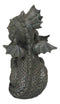 Fantasy Fiery Romance Dragon Lovers Hugging Garden Figurine Faux Stone Resin