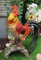 Large Realistic Rustic Western Country Chicken Morning Crow Rooster Statue