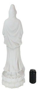 Large 29"H Feng Shui Goddess Guanyin Kuan Yin With Jar Standing on Lotus Statue