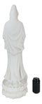 Large 29"H Feng Shui Goddess Guanyin Kuan Yin With Jar Standing on Lotus Statue