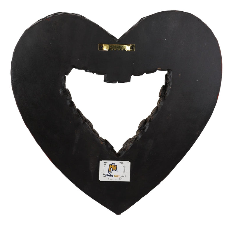 Western Shotgun Ammo Shells Gold Tone Bullets Heart Wall Plaque Decor Accent