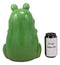 Ebros 11.25" Tall Lilypad Wishes Ceramic Whimsical Meditating Yoga Green Frog Home and Garden Statue Praying Frogs Decorative Sculpture Accent - Ebros Gift