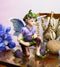 Colorful Enchanted Fairy Garden Boy Elf Pixie Fairy Picking Berries Figurine 4"H