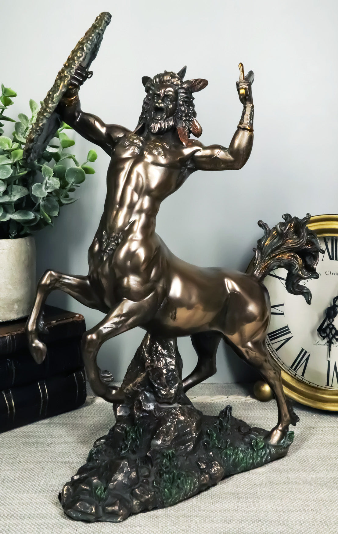 Ebros Greek Centaur Charging with Sword and Shield Statue 11.5" Tall Figurine - Ebros Gift