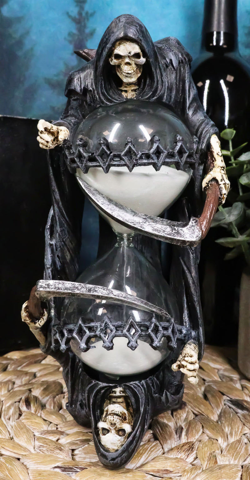 Soul Harvester Time Waits For No Man Gothic Grim Reaper With Scythe Sand Timer