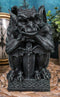 Ebros Stoic Warrior Notre Dame Gargoyle Holding Gothic Bat Sword Figurine 6.5"H