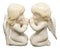 Ebros Nostalgic Praying Boy And Girl Angels Magnetic Ceramic Salt Pepper Shakers Set