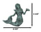 Ebros Gift 6.5" Tall Nautical Siren Mermaid Holding Starfish Cast Iron Rustic Verdigris Vintage Patina Finish Statue Ocean Goddess Princess Coastal Beach Under The Sea Mermaids Decorative Accent