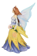 Spring Season Fairy In Sunflower Gown With Scepter Of Blossom Collector Figurine