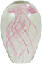 Ebros Nautical Glass Glow in The Dark Translucent Jellyfish With LED Base (Pink)