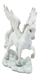 Ebros White Pegasus Horse Flying Over Clouds of Olympus Figurine 7" H Greek Mythology Decor Statue for Desk or Shelf Decorative Sculpture Fantasy Gifts for Girls Women