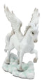 Ebros White Pegasus Horse Flying Over Clouds of Olympus Figurine 7" H Greek Mythology Decor Statue for Desk or Shelf Decorative Sculpture Fantasy Gifts for Girls Women