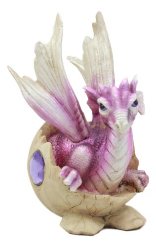 February  Birthstone Dragon Egg Statue Blue Sapphire February Gem Dragon Decor - Ebros Gift