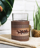 Ebros Western Wild Horses Southwest Navajo Vectors Bathroom Rinse Cup Tumbler Holder