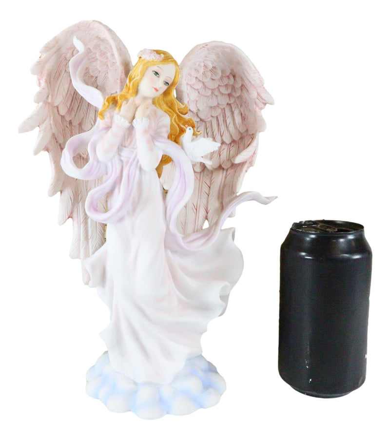 Ebros Heavenly Seraphim Angel Of Wisdom And Worship With Doves On Clouds Figurine